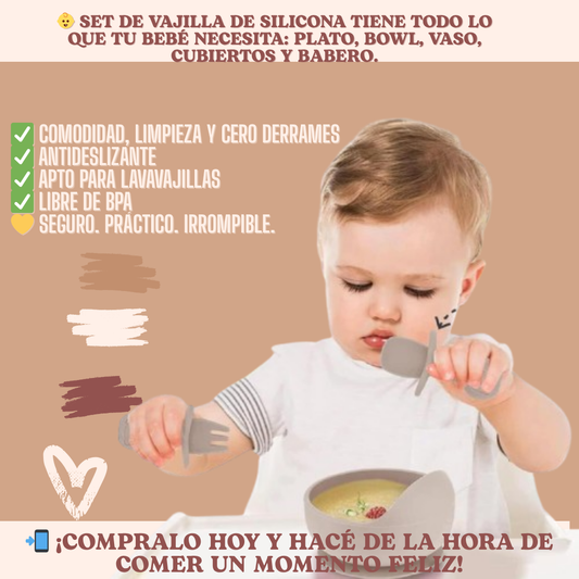 Vajilla de Silicona para Bebe